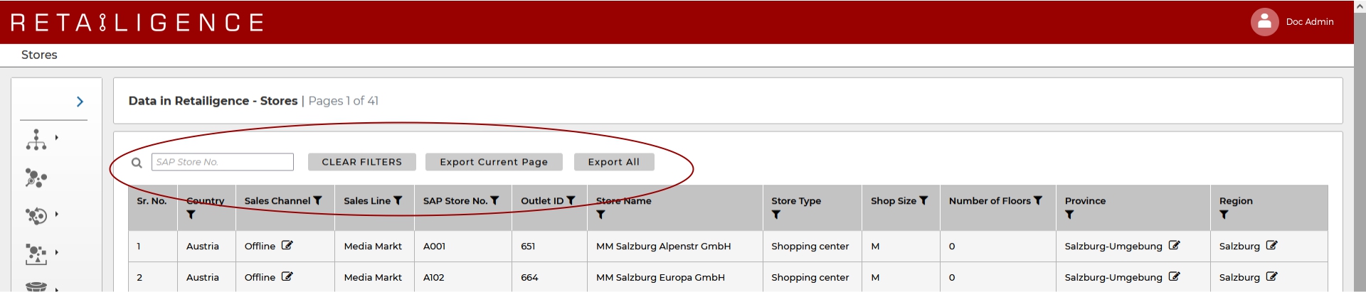 Retailigence: Data Modules - Stores Search & Export