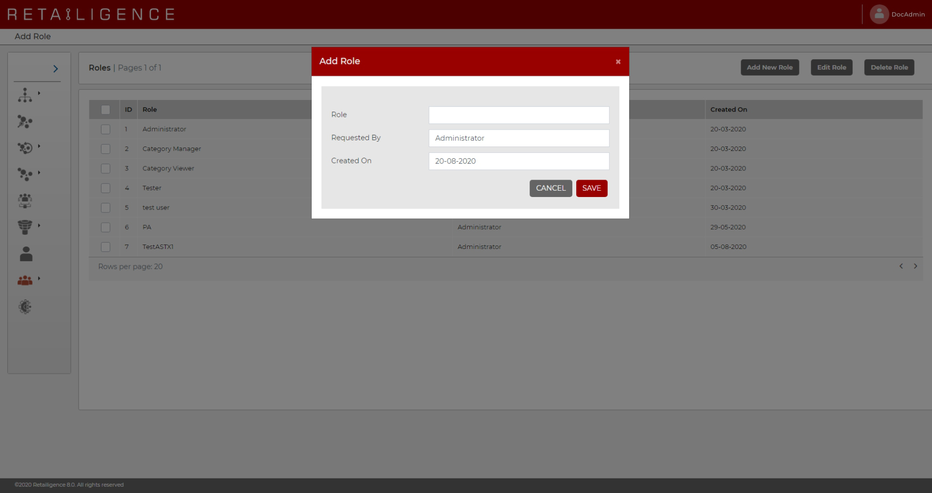 Retailigence: Add User Rol